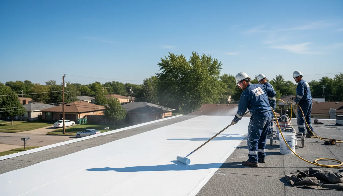 Commercial roof coating in Nada, TX near me